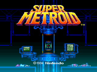 Super Metroid title screen for Super Famicom